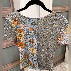 Flower bb crop top